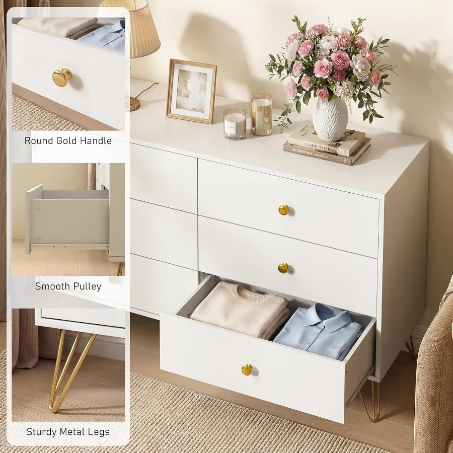 ตู้เสื้อผ้าสีขาว 6 ลิ้นชัก พร้ - Storage บทวิจารณ์และราคา