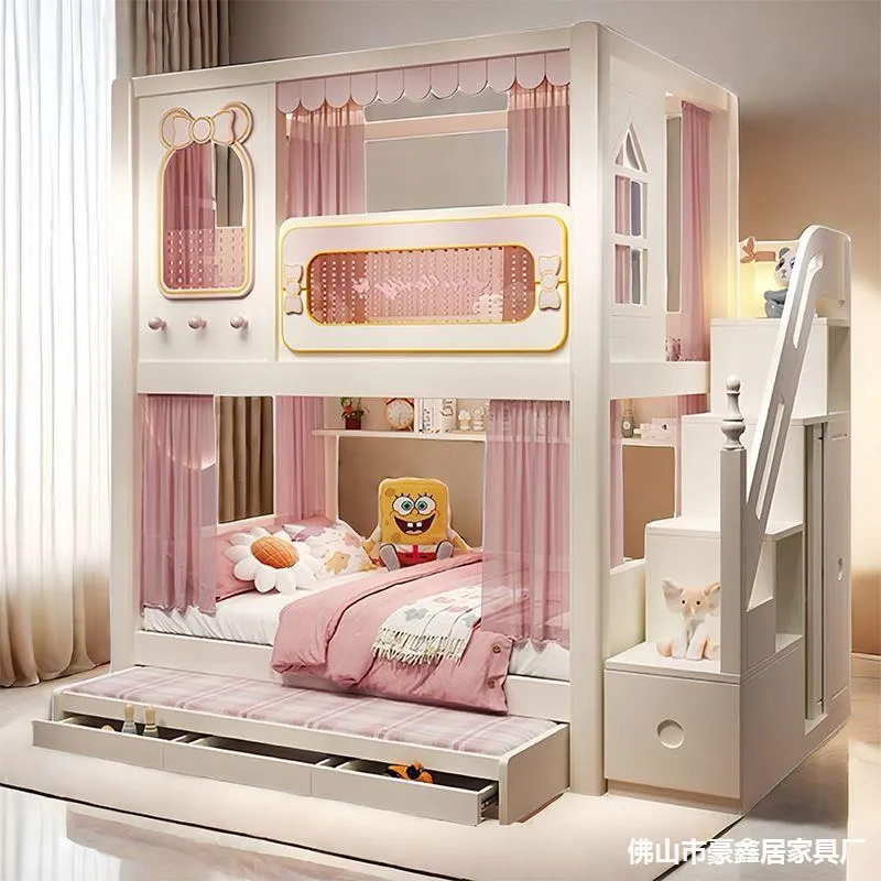 เตียงสองชั้นสำหรับเด็กผู้หญิงแ - Bunk Bed With Stairs And Slide บทวิจารณ์และราคา