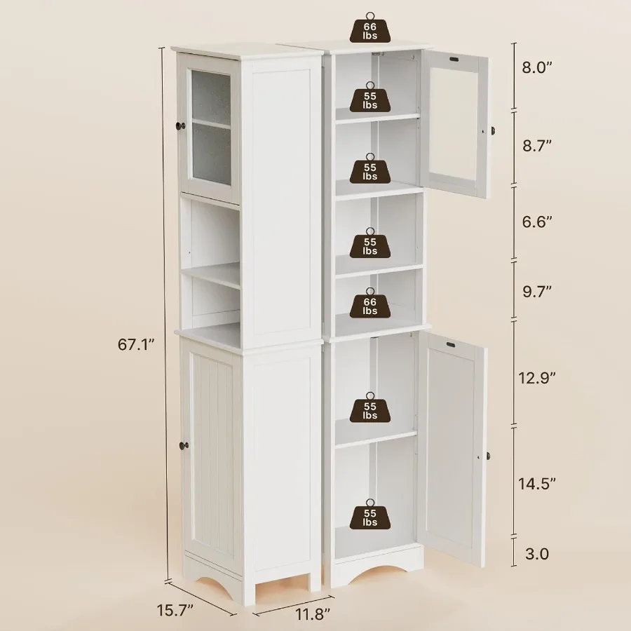 ตู้เก็บของในห้องน้ำแบบรวม: วัส - Storage บทวิจารณ์และราคา